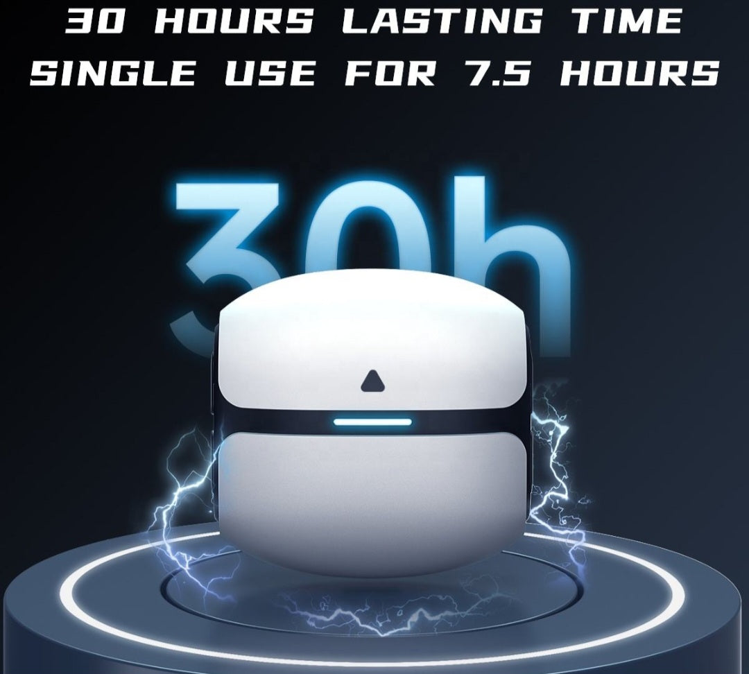 Langsdom Wireless Gaming Earbuds with Microphone, LED Lights & 30H Playtime